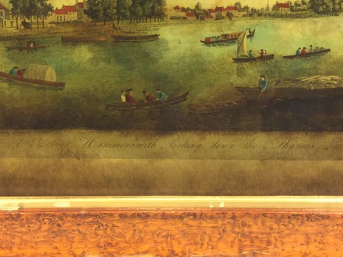 Ant J Boydell Lithograph Engraving View of Hammersmith Looking Down the Thames - Picture 7 of 9