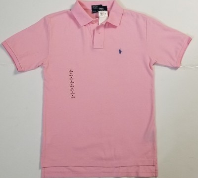 NWT RALPH LAUREN BOYS MESH POLO T-SHIRT PINK M//XL #62