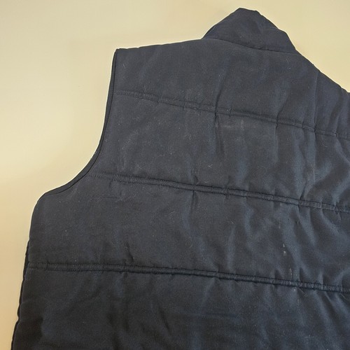 Field & Stream Men's Size M Navy Blue Zip-Up Puffer Vest Fleece Lined Collar - Picture 7 of 12