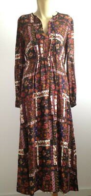 Zara Boho Midikleid Blumenkleid Blumenmuster Boheme Coachala Festival Gr. S-M