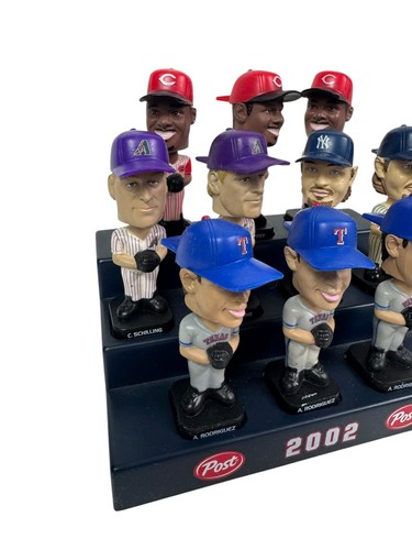 MLB VINTAGE 2002 POST CEREAL FOTOBALL MINI BOBBLEHEAD LOT (28) + STAND GRIFFEY - Picture 2 of 12