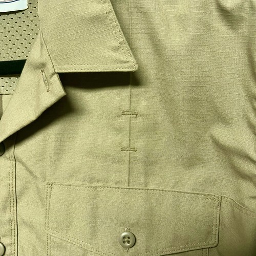Flying Cross Fx Class B Mens Small Uniform L/S Shirt Tan Khaki Full Zip FX5120 - Picture 9 of 10