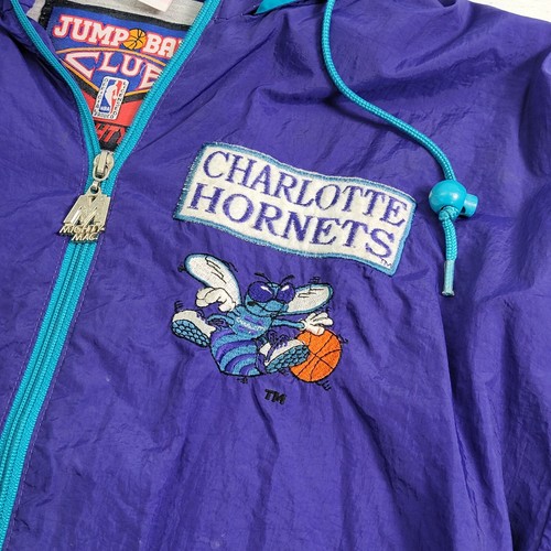 Rare Vintage 90s Mighty Mac Charlotte Hornets NBA Basketball Jacket Youth Boy XL - Bild 4 von 14
