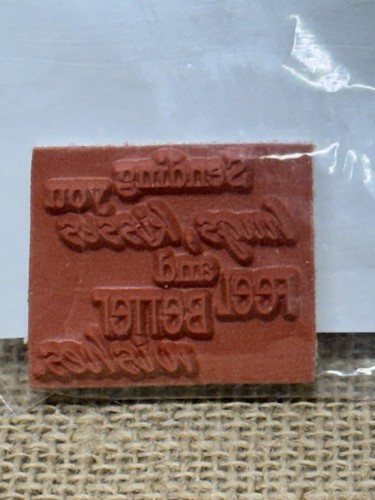 Rubbernecker Rubber Stamp “Sending You Hugs, Kisses And Feel Better Wishes” New! - Picture 4 of 5