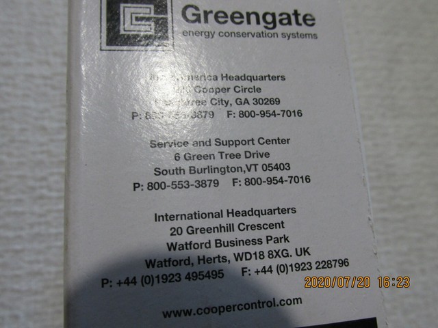 Eaton SP20-MV Cooper Controls Greengate Switchpack 120/277 Volts NEW | eBay