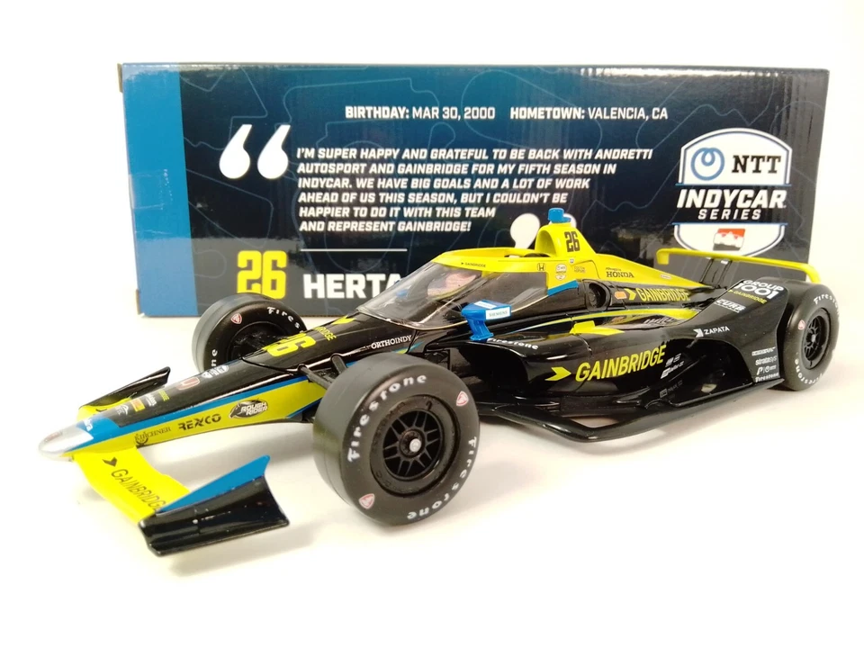 Greenlight Dallara Honda #26 Herta Andretti Autosport Indy 2023 1/18 11183 - Immagine 2 di 4