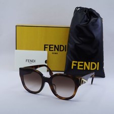 New Fendi FE40111F 53F Shiny Dark Havana/Brown Gradient 65-13-140 Sunglasses
