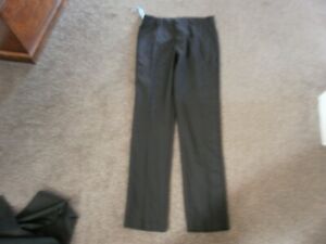 BHS Boys ex Slim Fit Skinny Grey Adjustable Waist Black School Trousers
