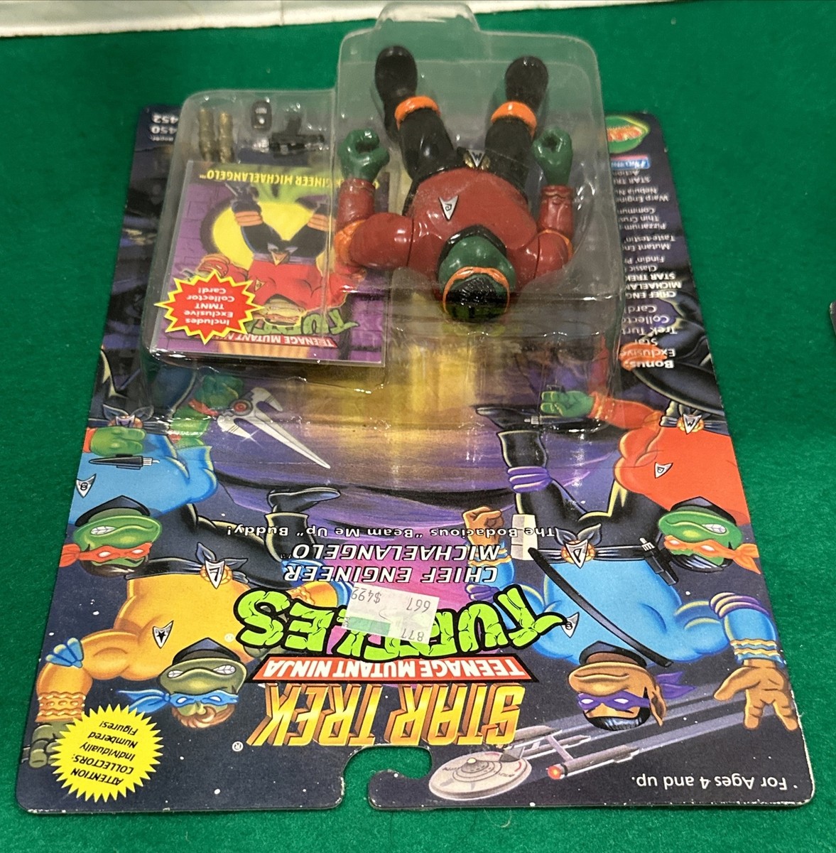 タートルズ　スタートレック TMNT チーフエンジニア ミケランジェロ 1994 STAR TREK TMNT Chief Engineer Michaelangelo MOC Teenage
