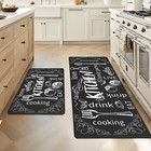 Kitchen Rug Anti-Fatigue Mat Set for Kitchen, 2 Piece Non-Slip Waterproof