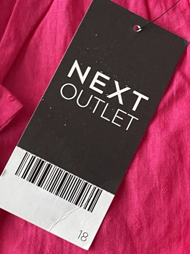 FUSHSIA ROSA DAMEN KURZÄRMELIG STRUKTUR BLUSE VON NEXT - GRÖSSE 18 - NEU MIT ETIKETT - Bild 8 von 23