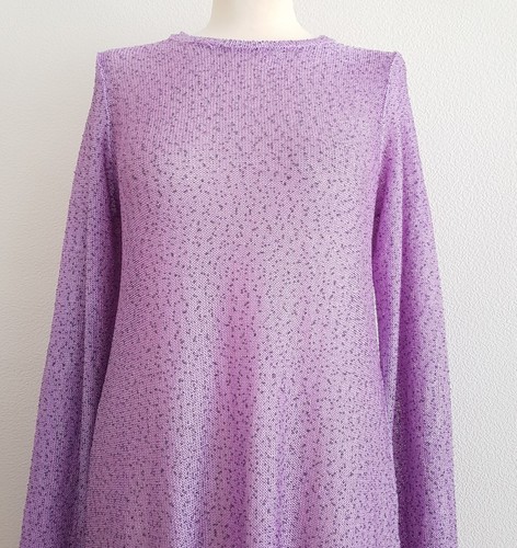 REMAIN BIRGER CHRISTENSEN Purple Sequin Knit, Long Sleeve Dress UK14 - Picture 8 of 14