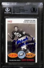 Chuck Bednarik Eagles 2006 Topps Heritage Flashbacks #FL2 Signed Card BECKETT Chuck Bednarik Eagles 2006 Topps Heritage Flashbacks #FL2 Signed Card BECKETT