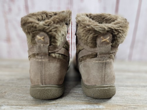 Bare Traps Ankle Boots Womens 6M Leanna Tan Leather Suede W/ Faux Fur Casual - Picture 6 of 11