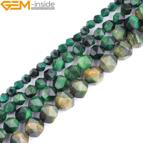 Cambay Faceted Tiger's Eye Assorted Color Stone Loose Beads Jewery Making 15" UK - Picture 1 of 43