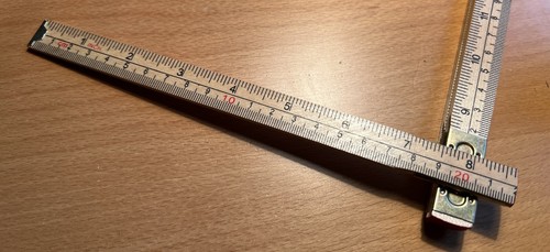 Gliedermaßstab Zollstock Meterstab 1 mtr. / 5 Glieder ZOLL / INCH 5 Stück NEU !! - Bild 3 von 4