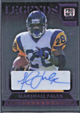 2023 Pro Set Legends Clear Purple Autograph /5 #L-MF1 Marshall Faulk - Rams MINT