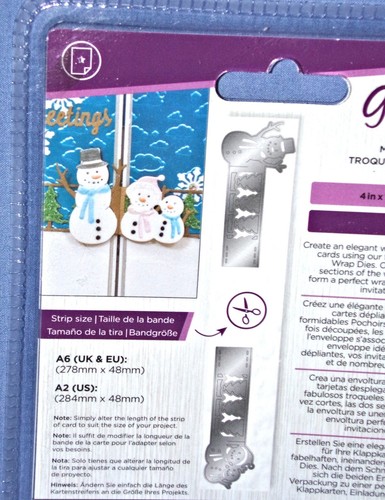 Gemini Elements Snow Family Wrap Around Dies for Gate Card A2 Belly Band Design - Picture 2 of 4