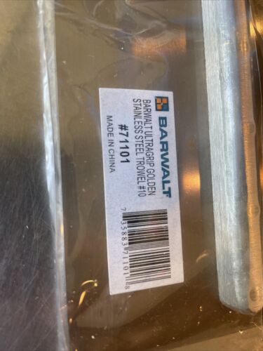 Paleta de acabado de acero inoxidable Barwalt #10 - Imagen 2 de 4