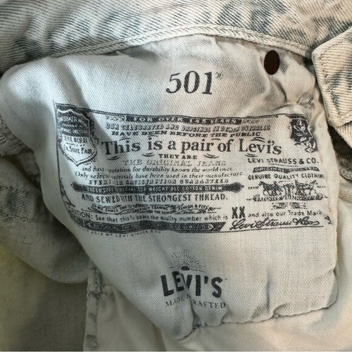 Pantalones de mezclilla para mujer Levi’s Made & Crafted 501 originales tiro alto pierna recta talla 31 - Imagen 8 de 15