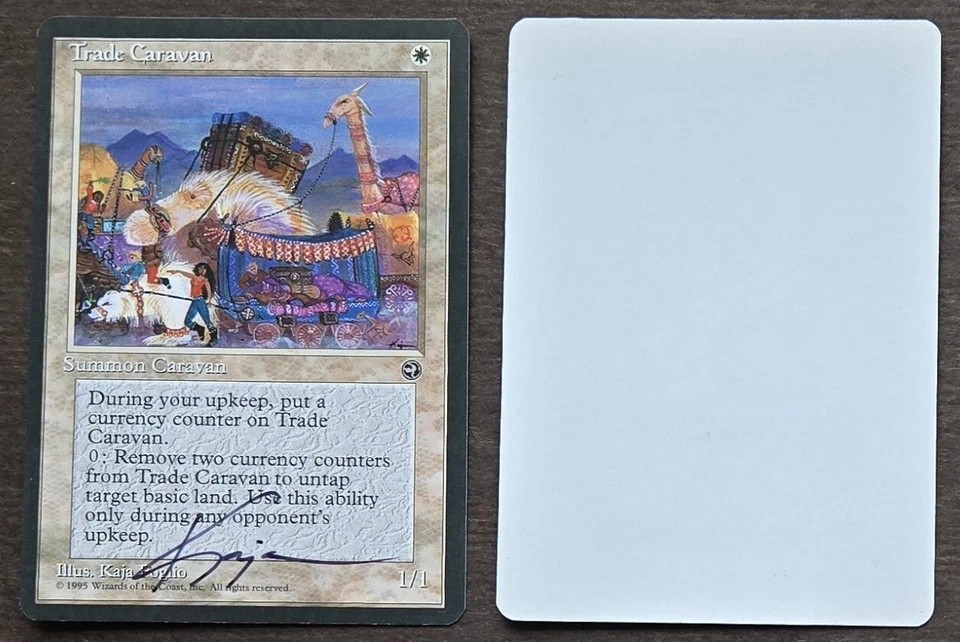 SIGNED MtG Magic Kaja Foglio Artist Proof _ Homelands _ Trade Caravan A + B_1/50 - Image 3 of 4