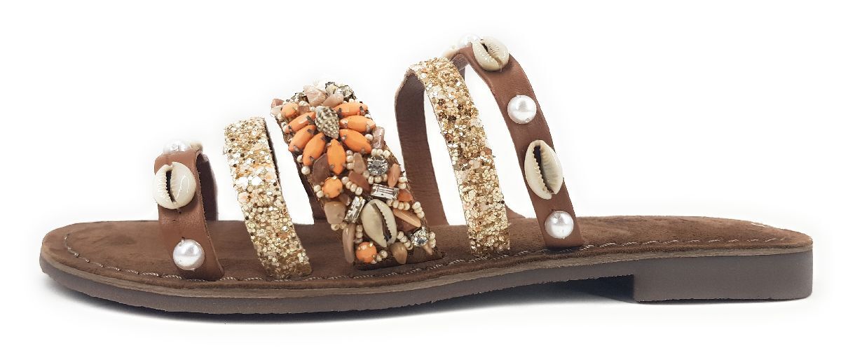 Женская пижама для беременных Pantoletten Pantolette Braun Freizeit