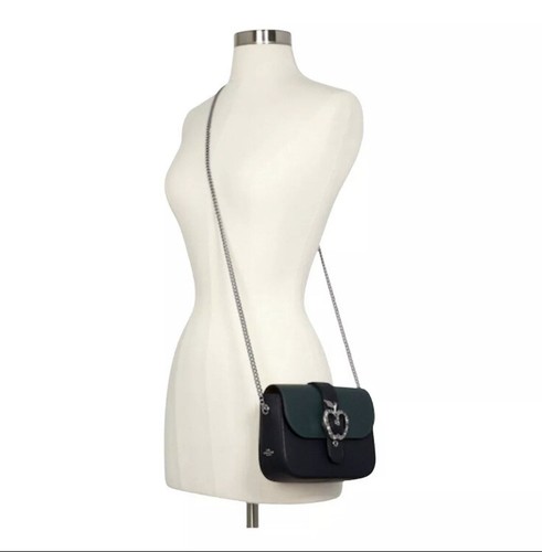 Coach C6797 Gemma Crossbody In Colorblock With Apple Buckle Forest Midnight - Picture 4 of 9
