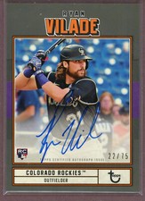 2022 Topps Brooklyn Collection Auto Black #RV Ryan Vilade RC (Rockies)/75