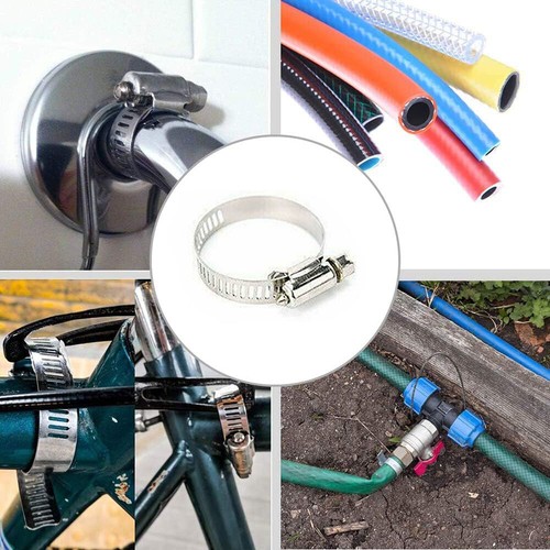 101Pcs Assorted Stainless Steel Hose Clamp Kit With No Driver Jubilee Clips Set - Picture 6 of 8