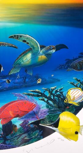 Wyland Sea Turtle Reef Hand Signed Limited Edition Art lithograph fish COA - Picture 4 of 7
