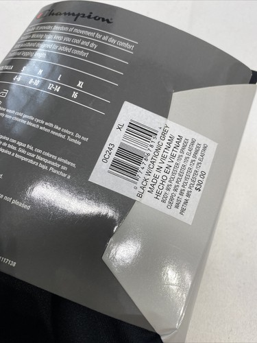 Champion Women's Size XL Black Cationic Grey  Waistband Wicking Leggings $30 - Picture 13 of 15