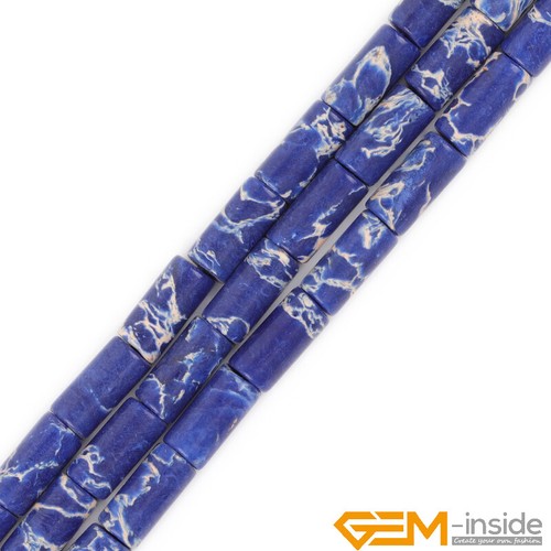Colorful Sea Sediment Jasper Gemstone Tube Column Beads For Jewelry Making 15" - Picture 4 of 51