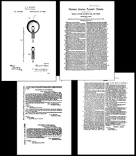 Thomas Edison 1880 Light Bulb Patent, Drawing, Famous Design,Invention, 4pgs