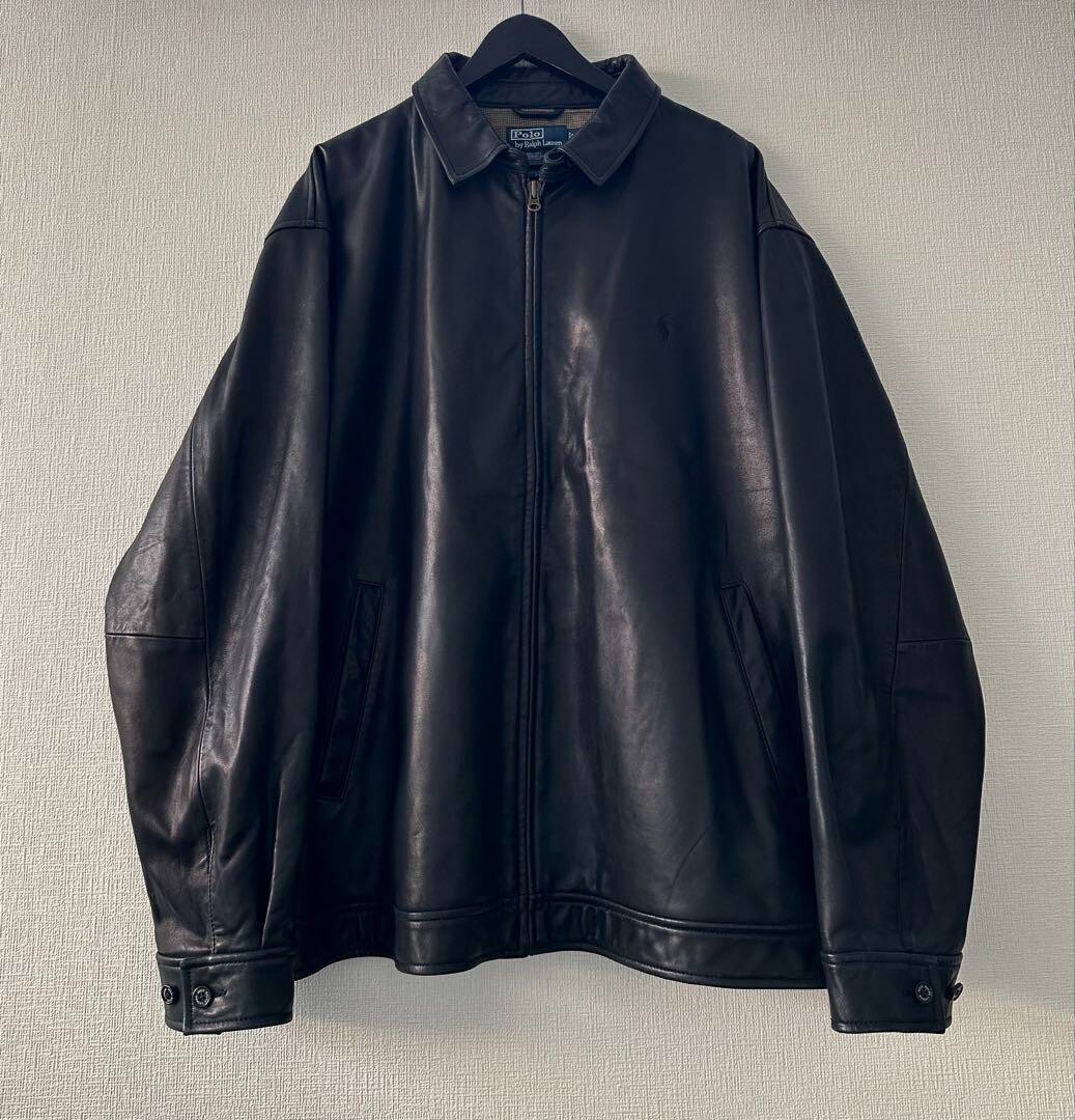 Vintage 90s Polo Ralph Lauren Men's Light Brown Leather