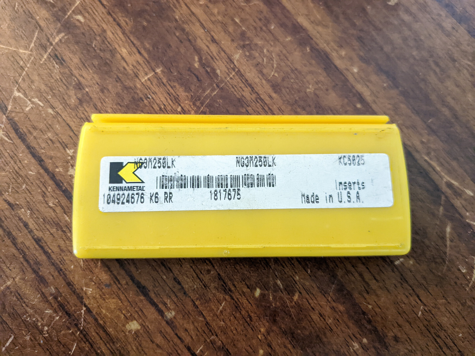 New Box Lot of 5 Kennametal Carbide Indexable Inserts NG3M250LK KC5025