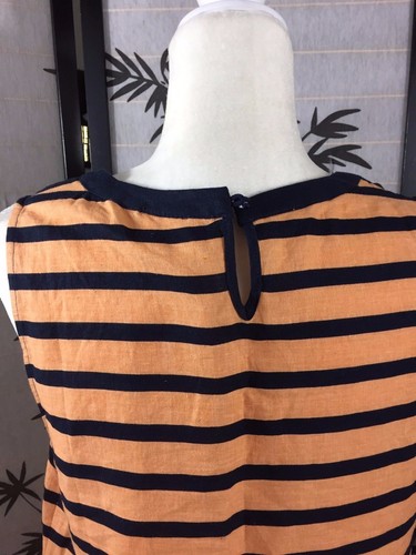 Camicia da donna nera arancione senza maniche Kenar taglia L camicetta top con finestra - Foto 5 di 7