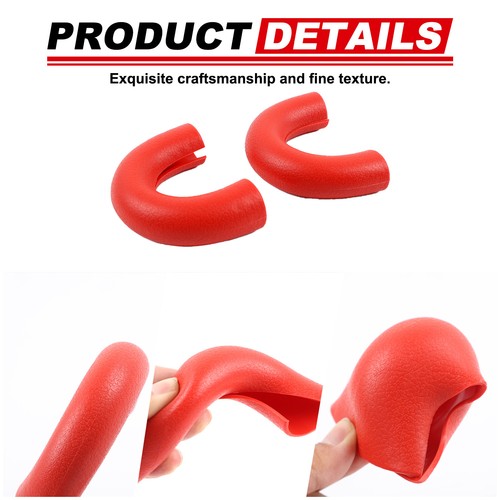 Car Front Trailer Hook Ring Protection Cover Red Rubber For Ford Ranger 2023+ - Picture 4 of 21