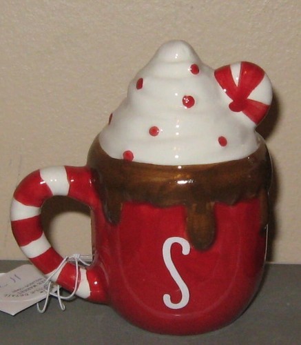 HOT COCOA PEPPERMINT MOCHA SALT PEPPER SHAKER CHRISTMAS XMAS HOLIDAY HAND PAINT - Picture 3 of 7