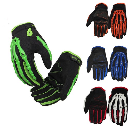 Men Skull Full Finger Gloves Motorcycle Cycling Skeleton Anti-Slip Racing Gloves - Picture 8 of 39