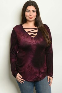WOMENS-TIE-DYE-PLUS-SIZE-TOP