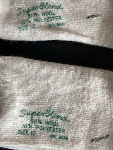 2 Vintage Finger Lakes Herrensocken 90 % Wolle strapazierfähig Größe 12 unregelmäßig Made in USA - Bild 2 von 9
