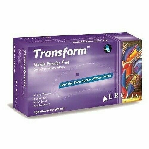 Aurelia Transform 100 Powder Free, Blue Nitrile Gloves eBay