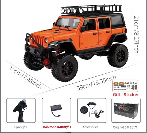 1/12 RC Car 4WD Jeep Model 2.4G Remote Control LED Off Road 4WD Truck Toy Car - Picture 21 of 21