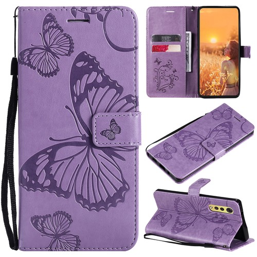 Butterfly Pattern PU Leather Flip Wallet Case Cover for LG K12 Plus V40 K10 V30 - Picture 19 of 20