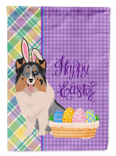 Blue Merle Sheltie Easter Flag Garden Size WDK5093GF - Bild 1 von 3