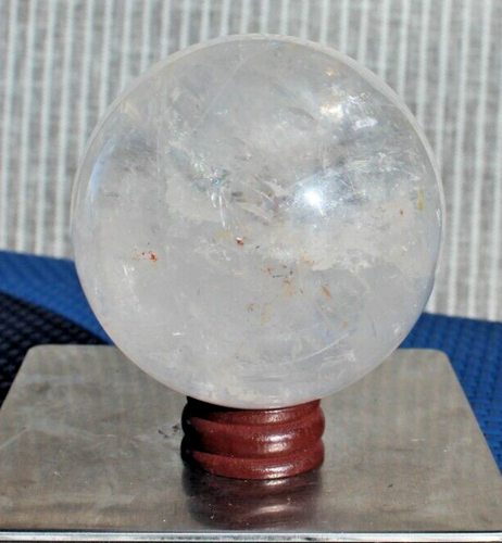 CLEAR QUARTZ SPHERE 69.1 MM/ 460.8 GRAMS - Picture 1 of 6