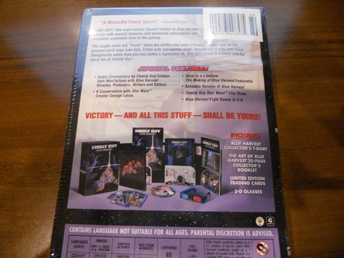 FAMILY GUY BLUE HARVEST DVD BOX SET, T-SHIRT XL , Sealed CARDS, ART BOOK OOP-NEW - Bild 3 von 3