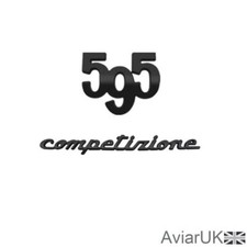 Black Rear Boot Trunk Fiat Abarth 595 Competizione Metal 3d Badge Emblem
