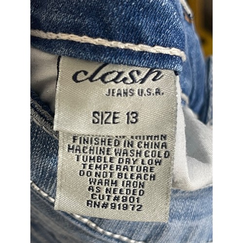 Clash women's capri size 13 denim cuff jeans - Picture 9 of 20