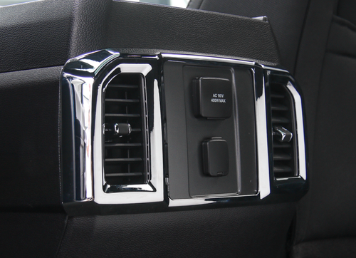 Cubierta de ajuste cromada salida trasera de aire acondicionado para Ford F150 2016-2018 ABS - Imagen 6 de 8